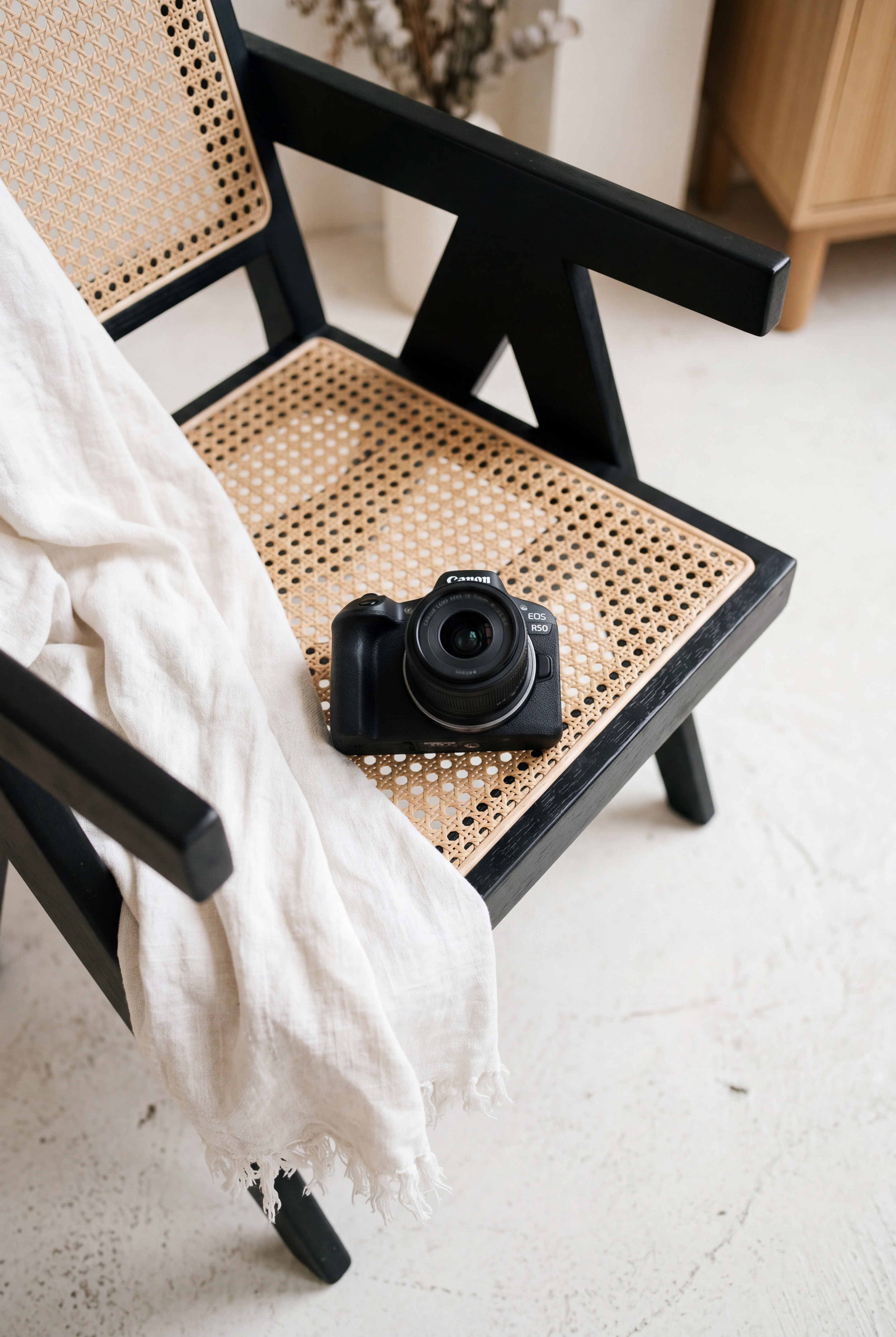 Canon R50 on location